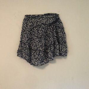 White and Blue Floral Skirt Size Medium